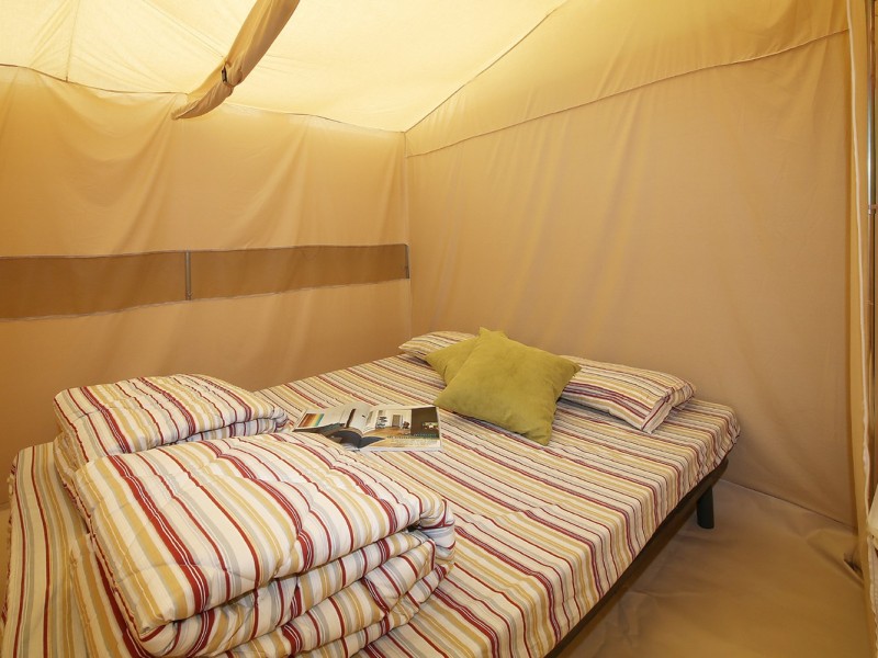 Accommodatie Glamptent slaapkamer