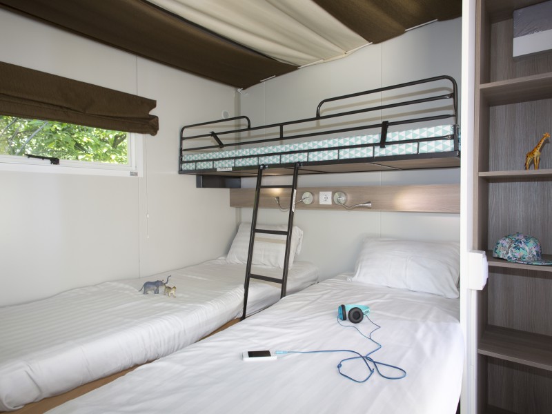 Accommodatie hybridlodge clever slaapkamer