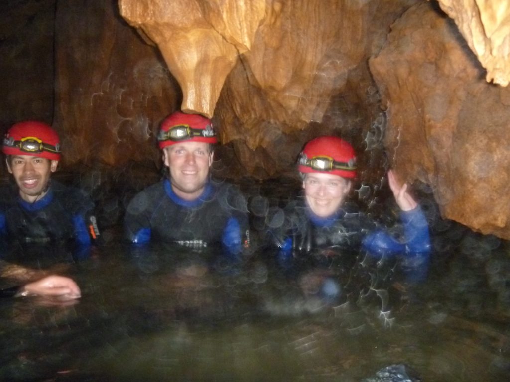 caving